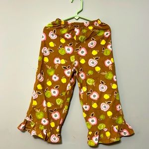 Apple pants! Corduroy with ruffle trim at ankle